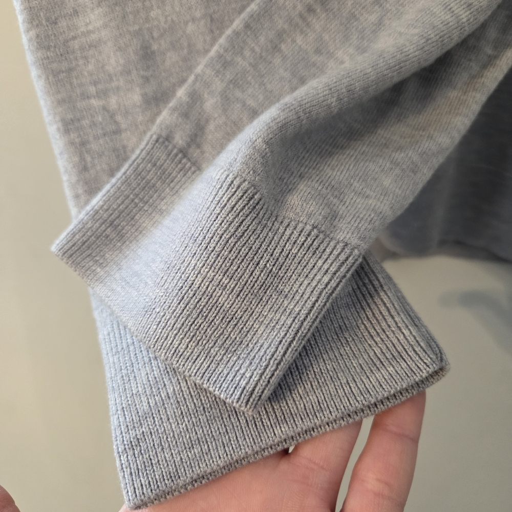 Fairlane Quarter Zip Pullover Sweater Men's XL Heather Grey 100% Merino Wool - Picture 4 of 11